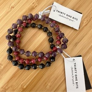 Jewel Hues Beaded Bracelet Stack